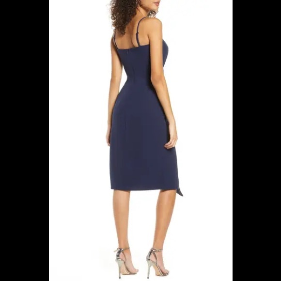 Bardot Carmelle blue ruffle slit Cocktail Dress - Picture 2 of 15